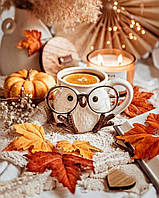 Діамантова вишивка. Картина на підрамнику "Зігріваючий напій", 40х50см, квадратні стрази