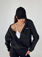 Базовий дощовик Nike чорний, легкий та стильний | Плащівка "Канада"