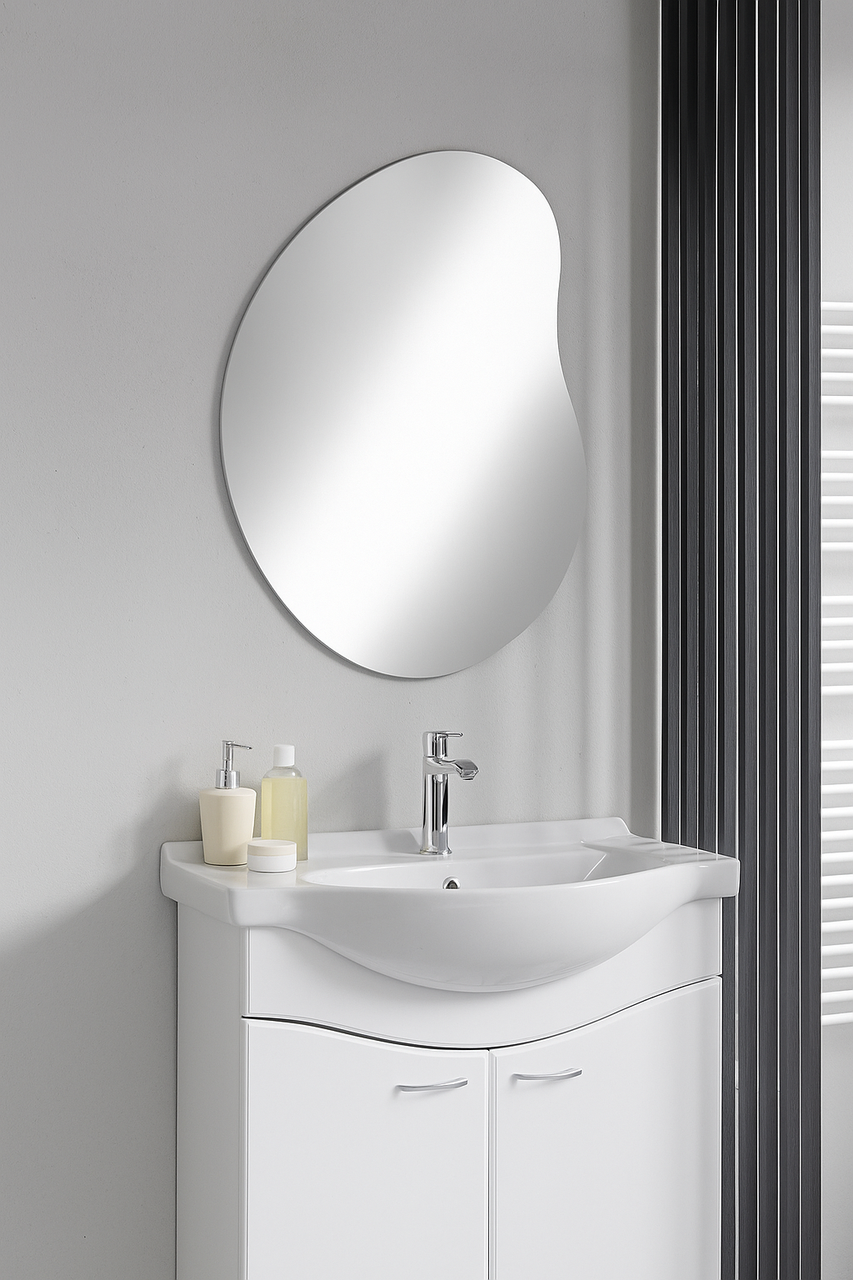 Дзеркало асиметричне безрамне 660х460 мм, фото 1