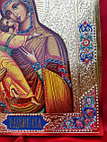 Писана ікона Володимирівська Божа Мати, фото 7