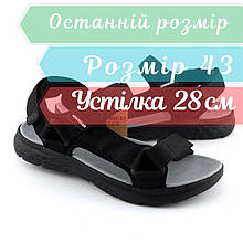 RL 142/24 Шкіряні чорні чоловічі босоніжки American Club розмір 43 - устілка 28 см