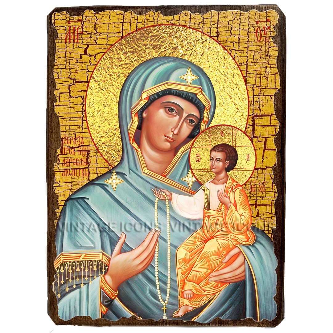 Ікона Дарування Молитви Пресвятої Богородиці ,ікона на дереві 130х170 мм, фото 1
