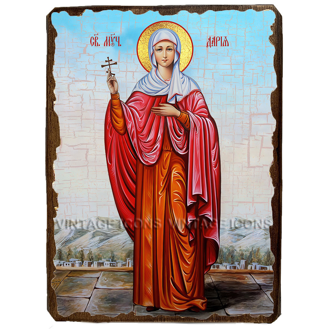Ікона Дарина мучениця ,ікона на дереві 130х170 мм, фото 1