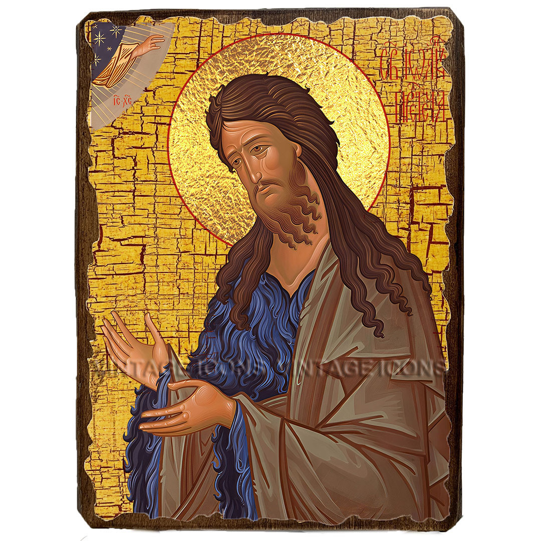 Ікона Іоанн Предтеча пророк і хреститель ,ікона на дереві 130х170 мм, фото 1