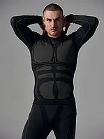 Тактична чоловіча термобілизна "Скорпіон", чорна, утеплений зимовий комплект для військових та активного відпочинку