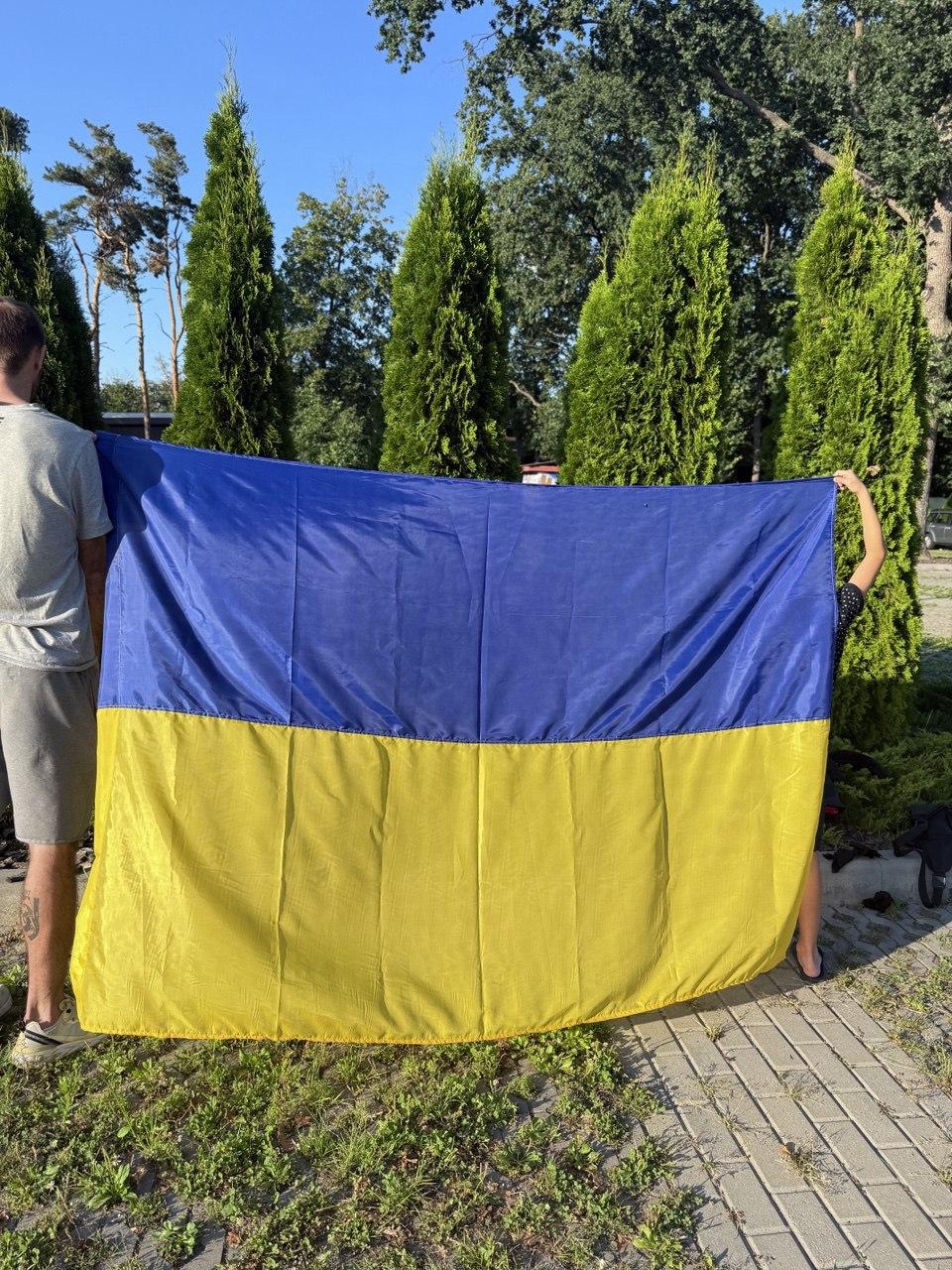 Великий прапор України 210х145см (поліестер), фото 1