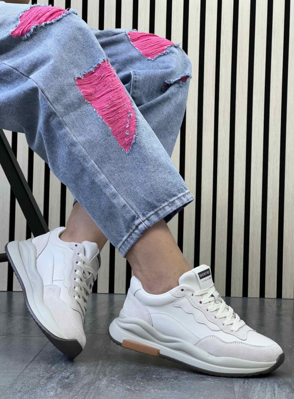 Кросівки жіночі 6 пар у ящику бежевого кольору 36-41, фото 1