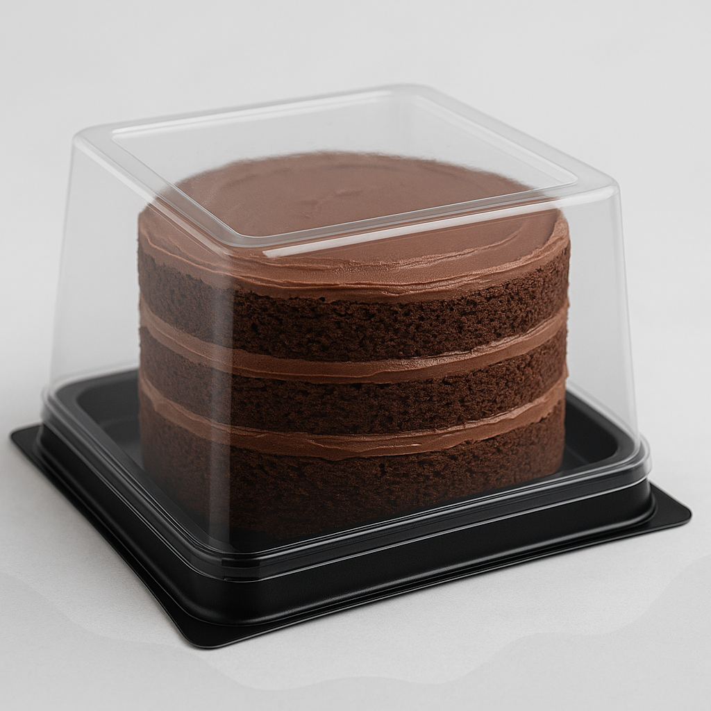 Упаковка для десерту 10*10см, пластикова упаковка для випічки 20шт, фото 1