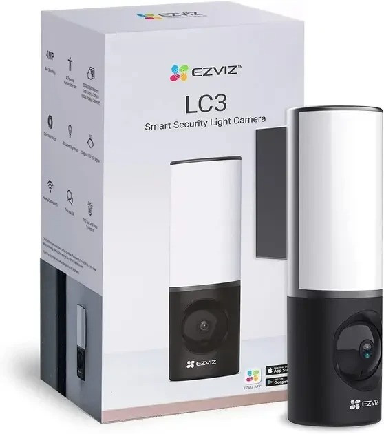 Вулична камера EZVIZ LC3 2K+ з прожектором, нічним баченням, AI-виявленням людини та 32 ГБ пам’яті, фото 1