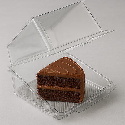 Контейнер пластиковий для кондитерських виробів 135*135*90мм (ПЕТ) (50шт)