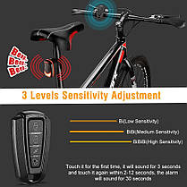 Велофара A5P-LED (red), виносна кнопка, Waterproof, ЗП Type-C, Li-Ion ак., дзвінок, фото 2