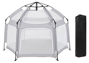 Дитячий ігровий намет манеж 150х150х118 см Сірий