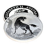 Срібна колекційна монета Australian Brumby 1 долар 1 унція 2022 Австралія, фото 6