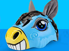 Шолом Конячка для велосипеда самоката скейта захисний дитячий  Блакитний