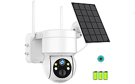 Аккамуляторна вулична WI-FI камера відеоспостереження із сонячною панеллю XM-30-4MP-BY HD