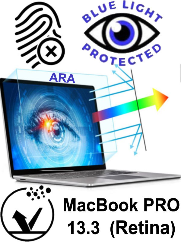 Захисна матова з фільтром для очей від синього спектра, антиударна плівка для MacBook PRO 13.3" (Retina)