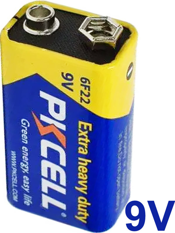 Батарейка крона 9V 6F22 PKCELL Цинк-марганцева Сольова безпечна 9В