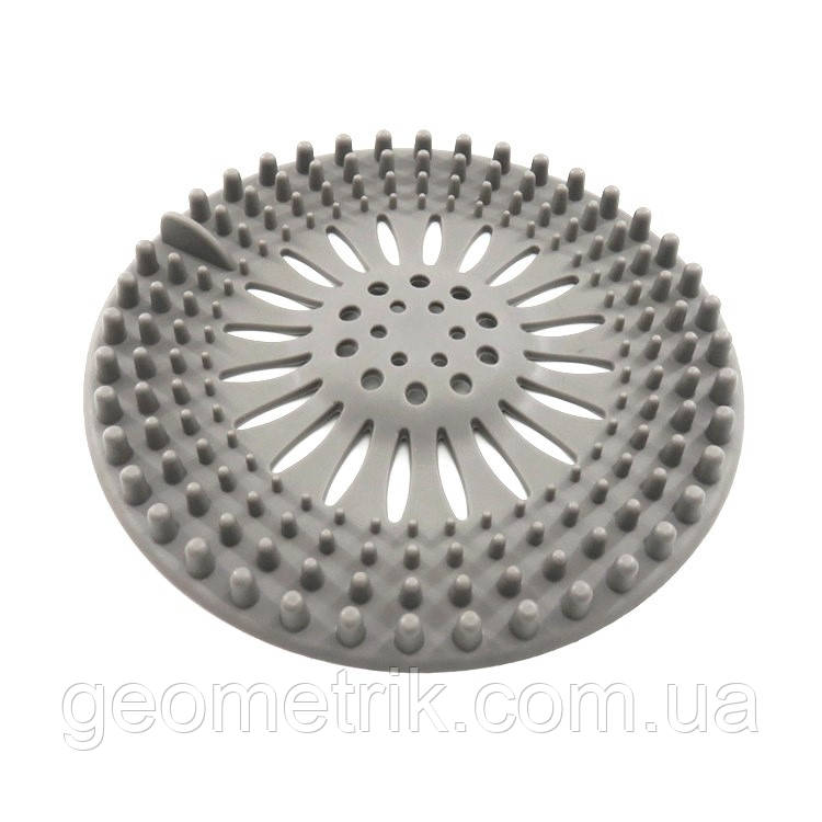 Сіточка-фільтр на злив - гнучка кришка - dark grey, фото 1