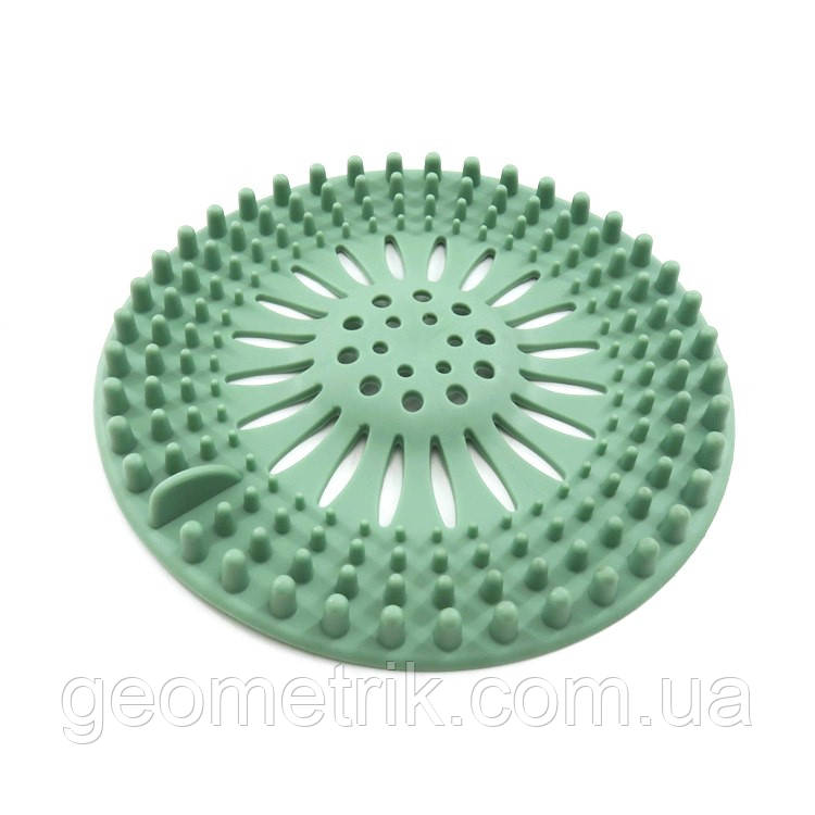 Силіконова сітка для душу та мийки - Фільтр від засмічень для кухні та ванної - green, фото 1