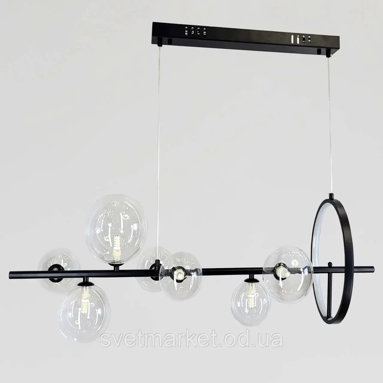 Підвісна дизайнерська люстра P488/7BK, фото 1