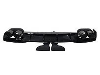 Дифузор ( заднього бампера ) Full Black / Black Pipe ( в стилі S7 ) S-Line на Audi A7 4K 2017-2023 року