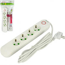 Подовжувач електричний з вимикачем на 4шт/3м A04-3M/491 MZOPT