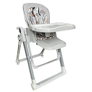 Стульчик для кормления Adbor Glamour 3в1 grey (регулюється висота та нахил спинки) Серый