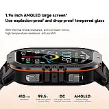 Водонепроникний смарт-годинник з 1,96-дюймовим AMOLED-дисплеєм, Bluetooth-дзвінками, фото 2