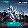 Тример VGR V-299 BLUE, 4 насадки, 9000RPM, 2000 mAh, 5 рівнів швидкості, LED display, фото 6