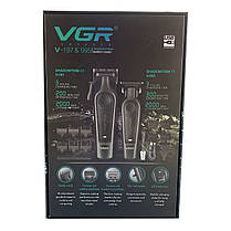 Комплект VGR 2 в 1 V-197&995, акумуляторна машинка для стриження (clipper) і тример, фото 4