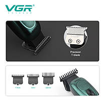 Тример VGR V-227 GREEN, 3 насадки, LED display, фото 5