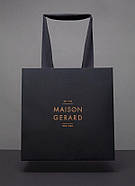 Чорний брендований пакет із логотипом 15х20х8 см Матова ламінація Щільний папір 170 г/м², фото 2