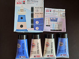 Матова акрилова фарба Marabu Creabox color, 4 x 75 мл, 4 кольори