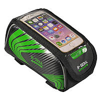 Сумка для велосипеда на раму під телефон 6.0" зелена (B-Soul)