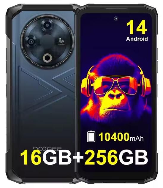 Захищений смартфон DOOGEE Fire 6 Deepsea Blue 6/256Gb Тепловізор 10400mAh Unisoc T606 Octa Core