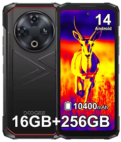 Захищений смартфон DOOGEE Fire 6 Abyss Black 6/256Gb Тепловізор 10400mAh Unisoc T606 Octa Core