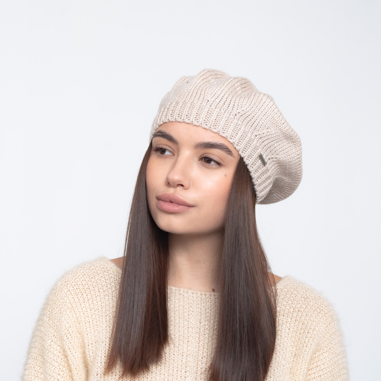 Берет Nicole (шерсть) 180 пісок