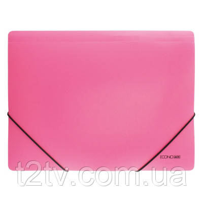 Папка на резинках Economix А4 фактура "помаранч", рожева (E31633-09), фото 1