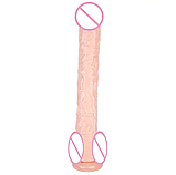 Реалістичний фалоімітато для вагінальної та анальної стимуляції, Телесній фалос на присосці 43 см, Інтимні ігр, фото 2