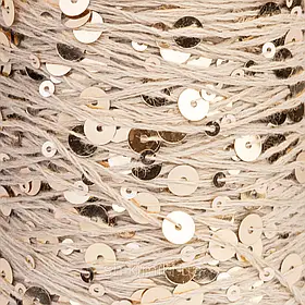 Пряжа з паєтками (100гр), колір Пудровий + пудрова паєтка