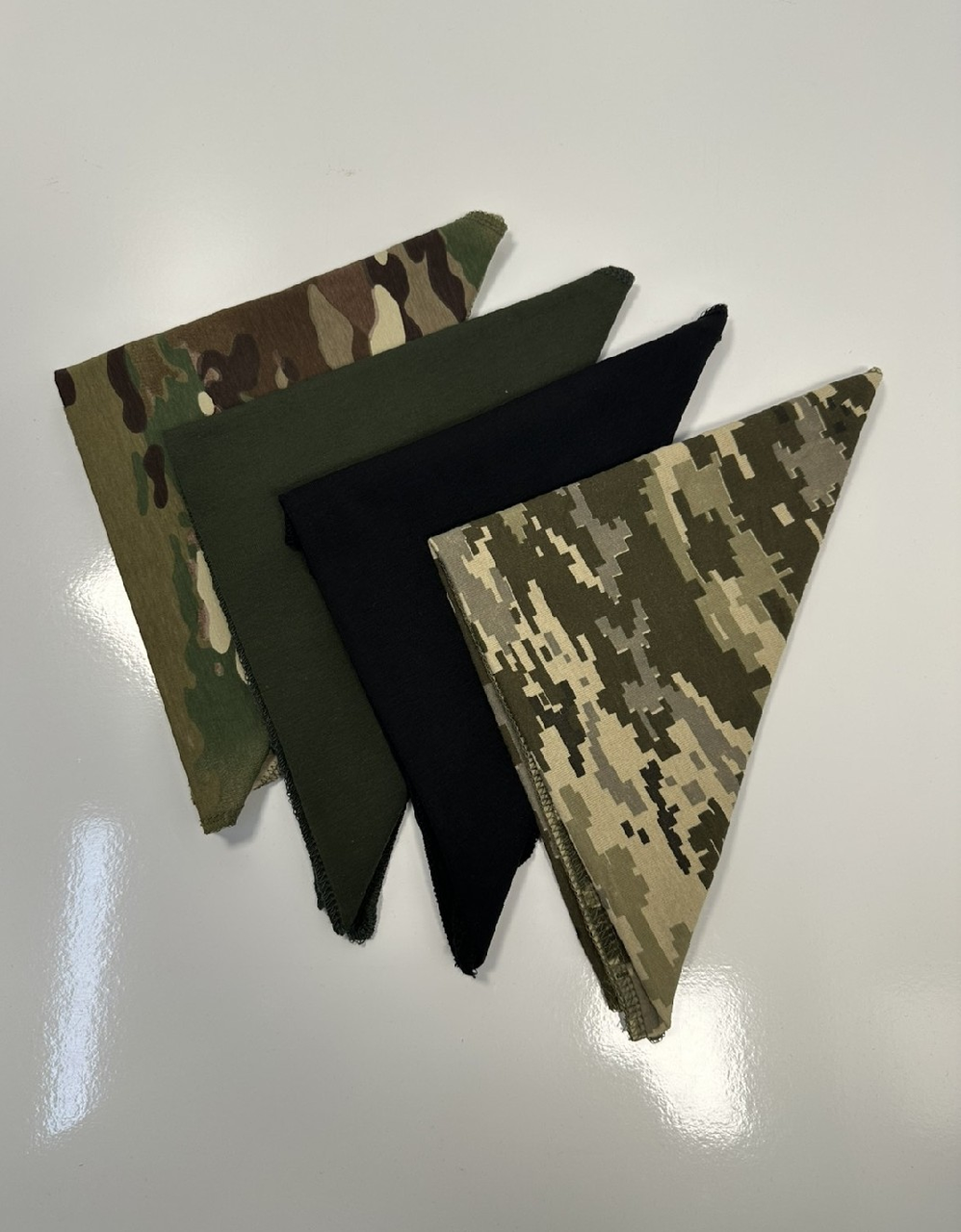 Бандана трикотаж кулір (олива) (піксель) (мультикам) (чорна), фото 1