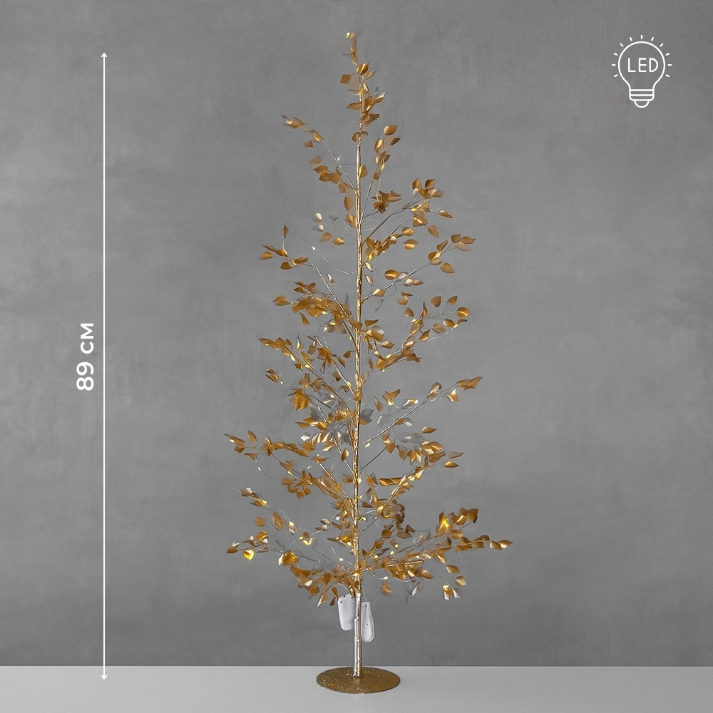 Декоративне дерево з підсвічуванням Золоте листя 89 см 119239-013