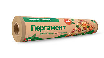 Пергамент для випікання силіконізований Super Choice коричневий 38 см 20 м