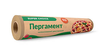 Пергамент для випікання силіконізований Super Choice коричневий 38 см 50 м