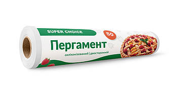 Пергамент для випікання силіконізований Super Choice білий 38см 50м