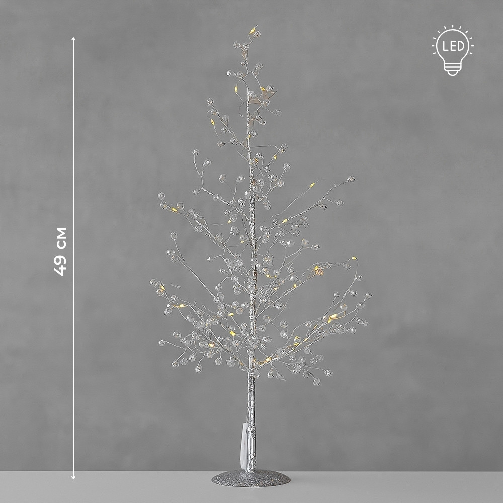 Декоративне дерево з підсвічуванням Срібне сяйво 49 см 119239-011