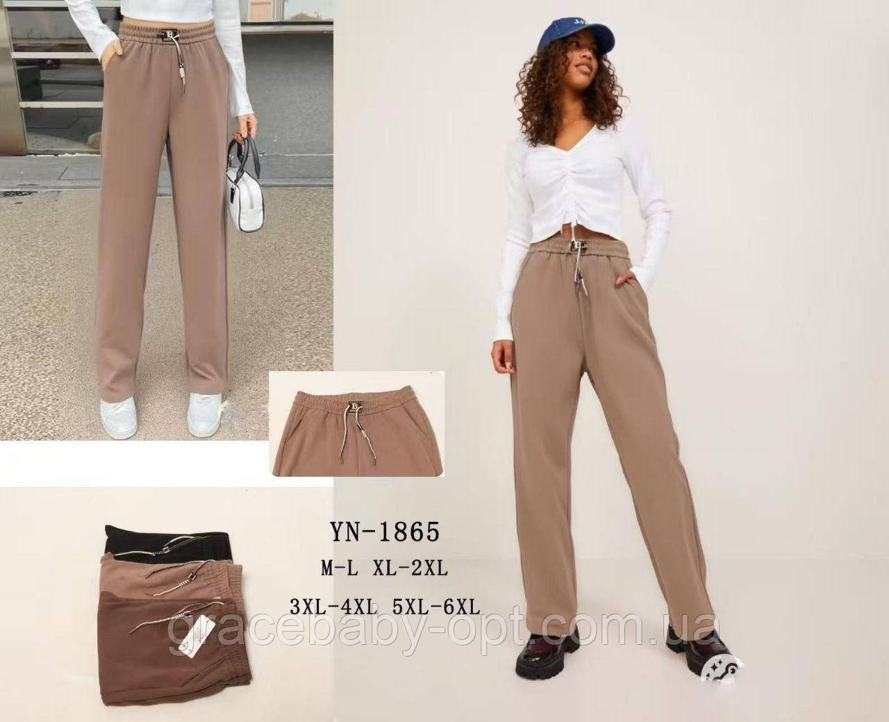 Штани спортивні жіночі оптом, M/L-5XL/6XL рр.,  № Si-YN1865, фото 1