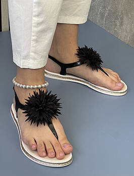 Босоніжки жіночі 8 пар у ящику чорного кольору 36-41