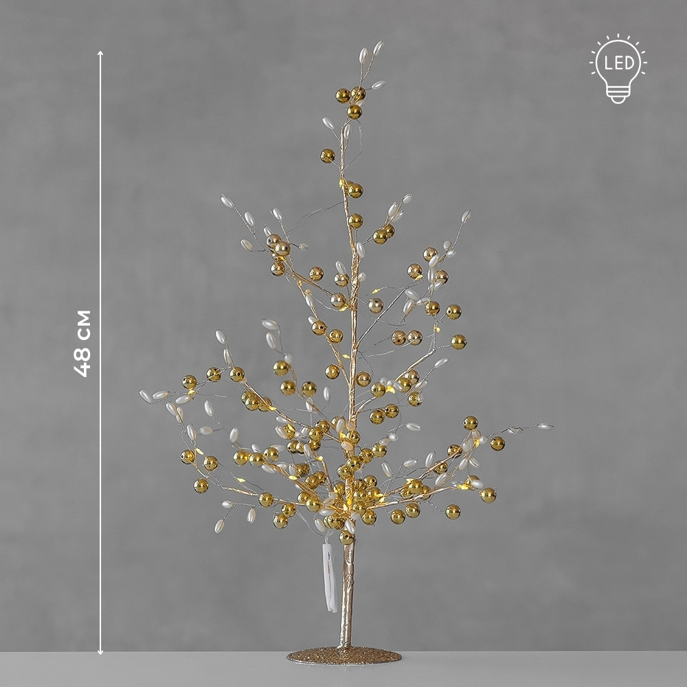 Декоративне дерево з підсвічуванням Золоті перлини 48 см 119239-004