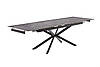 Стіл обідній Магнум кераміка 180-260 см (чорний/сірий мармур Armani Grey), фото 5